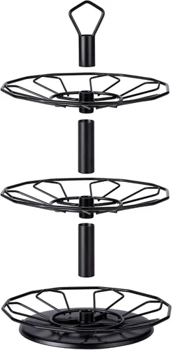 Miniatura 3 de FlagShip Carrusel para tazas K de 3 niveles para soporte de cápsulas Keurig de metal, instalación de bricolaje, pequeño para almacenamiento
