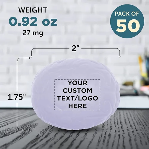 Miniatura 5 de Juego de 50 bolas para apretar el cerebro, paquete personalizado a granel, alivio del estrés, perfectas para tu escritorio, oficina o hogar