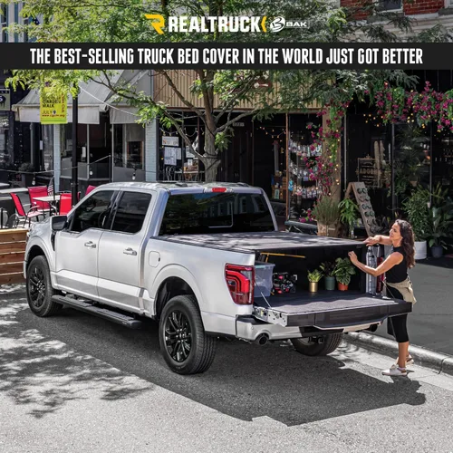 Miniatura 4 de RealTruck BAK BAKFlip MX4 - Cubierta rígida plegable para caja de camioneta 448524 Se adapta a 2016-2025 Nissan Titan XD 6 pies 7 pulgadas caja