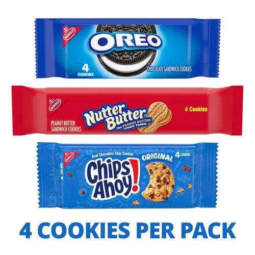 Miniatura 5 de Nabisco Paquete Variado de Galletas, OREO, Nutter Butter, CHIPS AHOY!, 40 Paquetes de Bocadillos (4 Galletas por Paquete, 4 Cajas)