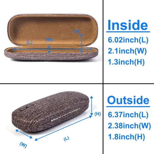 Miniatura 4 de Estuche rígido para gafas, paquete de 3 fundas protectoras unisex para gafas