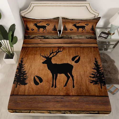 Miniatura 29 de Manfei Juego de sábana bajera de camuflaje de animales marinos, 2 piezas, diseño de camuflaje de tiburones y ballenas, con 1 funda de almohada