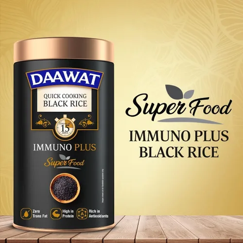 Miniatura 9 de Daawat Black Rice Immuno Plus Arroz negro de grano entero rico en antioxidantes Superalimento sin gluten Alto en fibra, bajo en grasa 1 kg