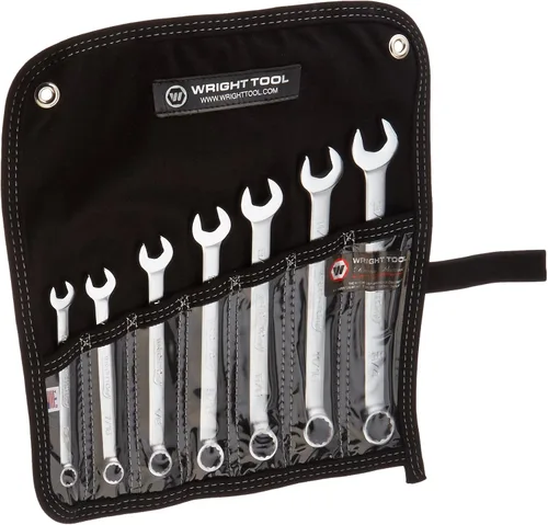 Wright Tool #707 Wrightgrip - Juego de llaves combinadas de 7 piezas, 12 puntos, color plateado