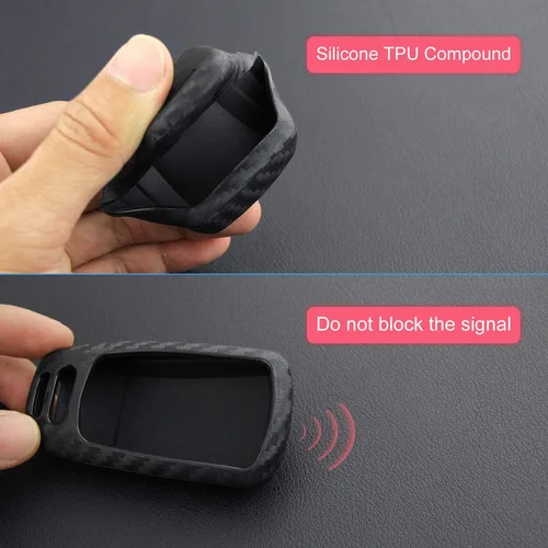 Miniatura 4 de Funda de goma de silicona suave con textura de fibra de carbono para Audi A4 A4L A5 A6 A7 A8 Q5 Q7 R8 RS Q3 RS4 RS5 RS7 S4 S5 S6 S7 S8 SQ5 SQ7 TT