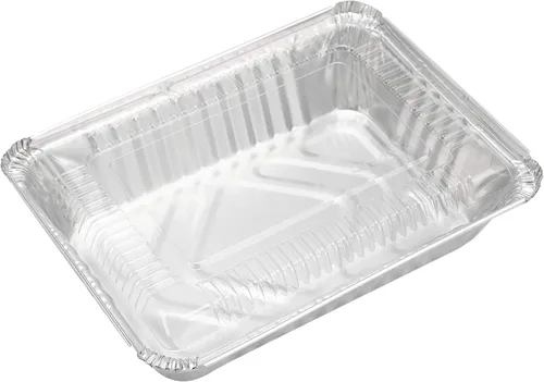 Miniatura 3 de HOZEON Paquete de 125 bandejas de papel de aluminio de 8.5 x 6 pulgadas con tapas transparentes, capacidad de 2.25 libras, recipientes desechables