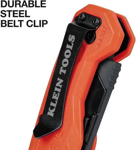 Miniatura 4 de Klein Tools 44307 FLICKBLADE Cuchillo Utilitario Plegable, Diseño Subcompacto con Hoja de Acero al Carbono de Triple Rectificado de Cambio Rápido
