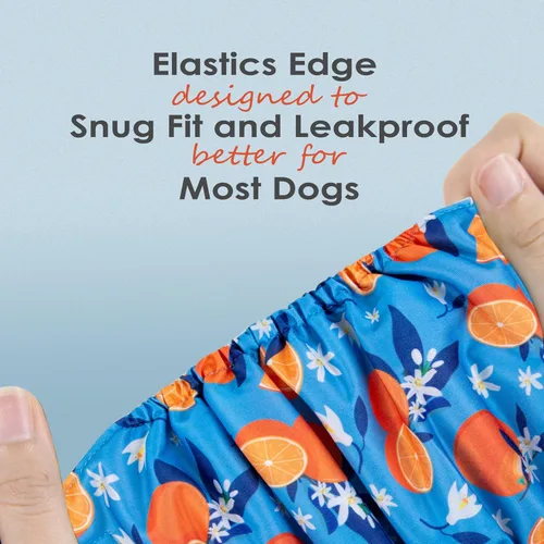 Miniatura 4 de wegreeco Pañales lavables para perros machos (patrón elegante), paquete de 3 (fruta, S)