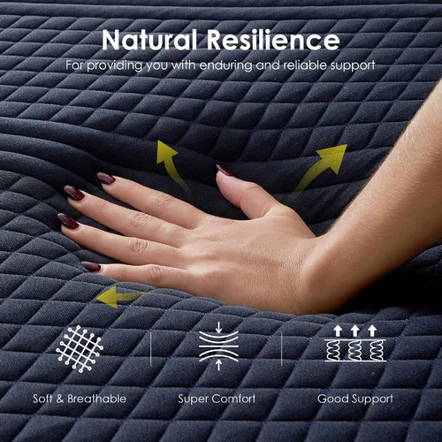 Miniatura 4 de Colchón de espuma viscoelástica de gel tamaño individual de 10 pulgadas para noches frescas y alivio de presión, comodidad de alivio de presión