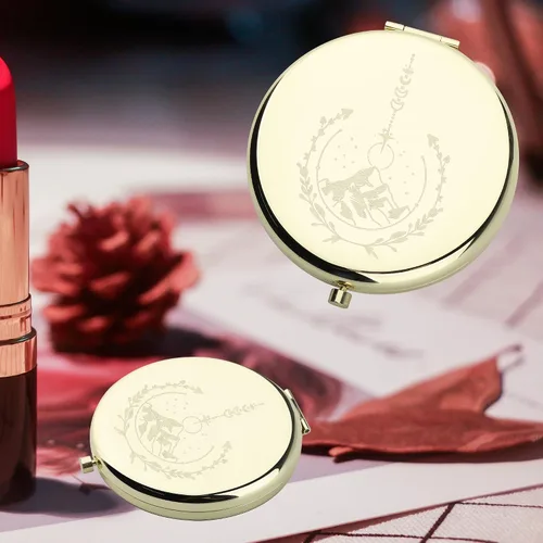 Miniatura 2 de CMNIM Fantasy Book Gift Mirror Book Lover Merchandise Jewelry Book Series Espejo de maquillaje compacto para Book Nerd