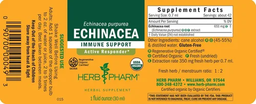 Miniatura 13 de Herb Pharm equinácea orgánica sin alcohol para defensa inmune - 1 onza., DECH01, 1 Ounce, 1, 1