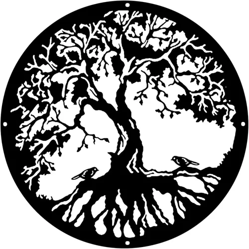 Decoración de pared metálica de bienvenida con árbol de la vida 04, letrero de metal personalizado para montaje en pared, arte metálico, decoración