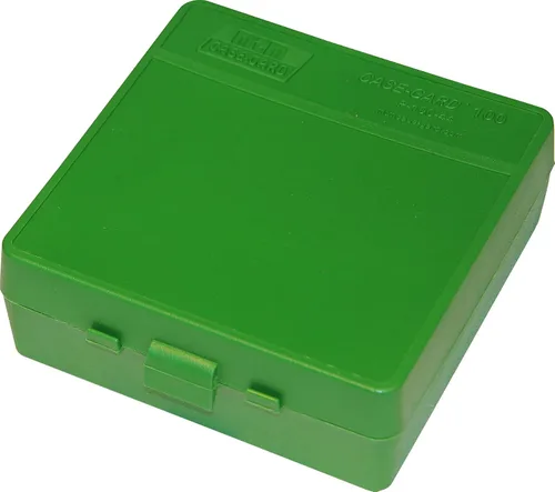 Miniatura 8 de MTM Caja de munición de 100 balas con tapa abatible 41/44 Cal (Azul Claro)