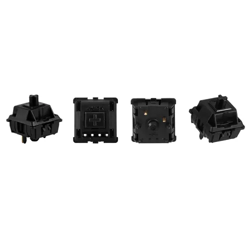 Miniatura 6 de JWICK Interruptores lineales negros V2, JWK Black Linears 2.06 oz carcasa completa de nailon Thocky 5 pines interruptores de teclado mecánicos