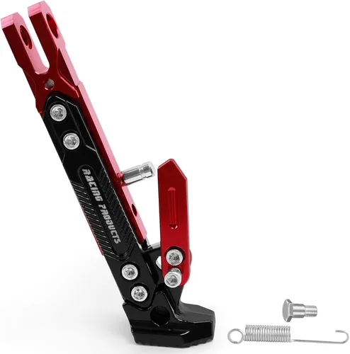 Miniatura 7 de Soporte de trípode ajustable para motocicleta, soporte lateral para motocicleta (negro)
