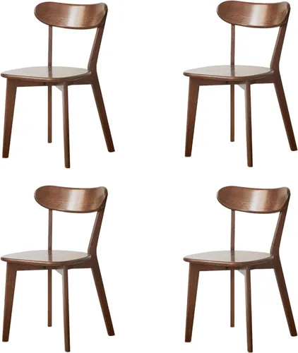 Miniatura 18 de Sillas de Comedor de Roble, Sillas de Cocina, Silla de Comedor Moderna de Madera Maciza 100% con Respaldo Curvo, Silla de Comedor para Cocina, Sala