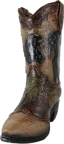 Miniatura 7 de Ebros Gift Familia rústica de oso negro occidental con piñas de pino, bota de vaquera del bosque, figura decorativa o florero floral, macetero