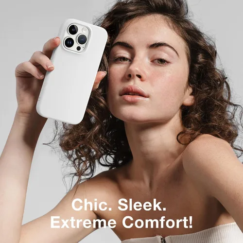 Miniatura 935 de GONEZ Funda de silicona para iPhone 15 Pro Max, compatible con Magsafe, protector de cámara + protector de pantalla, forro de microfibra suave