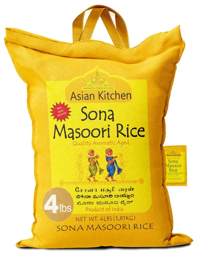 Miniatura 19 de Asian Kitchen Brown Sona Masoori - Arroz envejecido de 40 libras, 40 libras (40.0 lbs) de arroz de grano corto ~ Todo natural Apto para gluten
