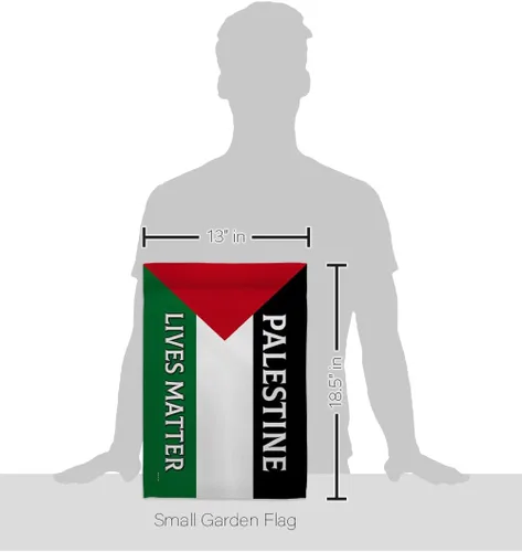 Miniatura 2 de Palestine Lives Matter - Juego de asta de bandera con soporte de bandera con decoración palestina para colgar en la pared del hogar, tapiz