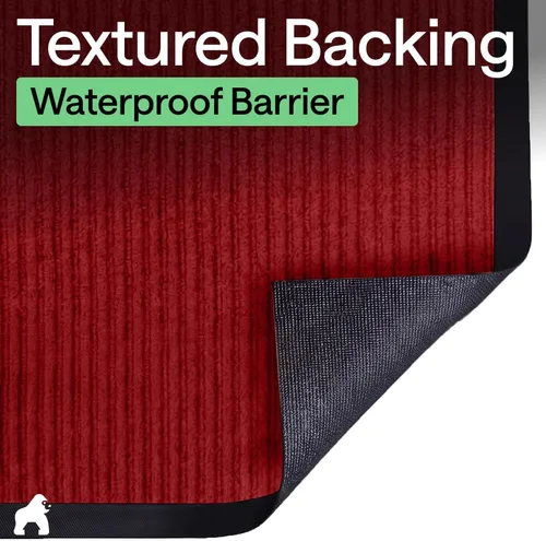 Miniatura 15 de GORILLA GRIP Tapete impermeable para puerta de protección de tráfico, 35 x 23 pulgadas, tapetes de entrada resistentes, tapetes comerciales con Negro