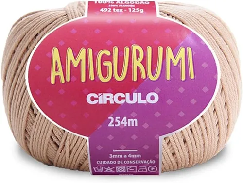 Miniatura 17 de Circulo Amigurumi Yarn, 100% Algodón Virgen Brasileño Mercerizado para Crochet y Tejido, Soft Art - Hilo de Peso Deportivo, 4.4 oz, 278 yardas