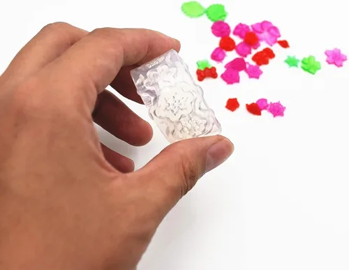 Miniatura 5 de Paquete de 10 moldes de silicona para arte de uñas, moldes decorativos de resina, plantillas de arte de uñas, herramienta de curación principal