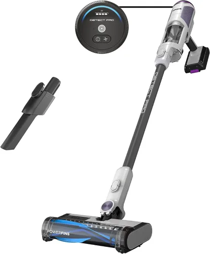 Aspiradora inalámbrica Shark Detect Pro con cepillo PowerFins, de varilla/manual (2-en-1), Gris/Morado Ceniza, IW1120