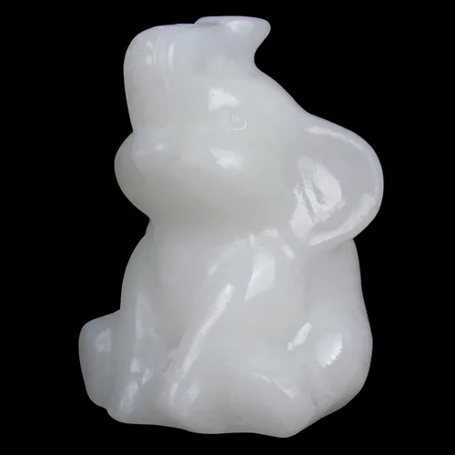 Miniatura 8 de Figura de elefante de fluorita tallada a mano, Feng Shui, regalo para amor, armonía, accesorios de escritorio, regalos para mujeres, adorable