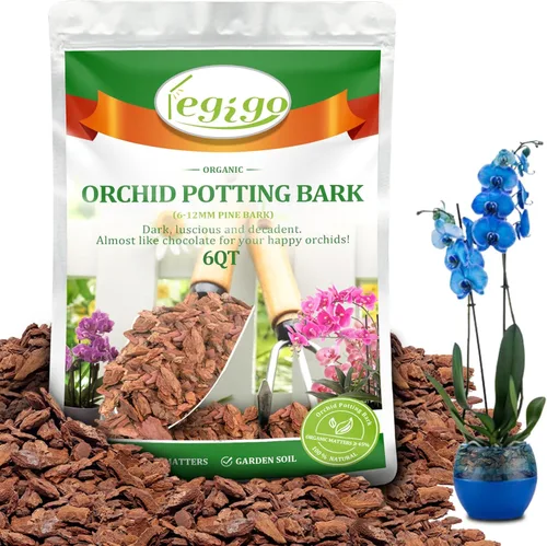 Miniatura 12 de Legigo Corteza Orgánica para Macetas de Orquídeas de 2 Cuartos de Galón - Mezcla Totalmente Natural de Corteza de Orquídea para Macetas, Astillas