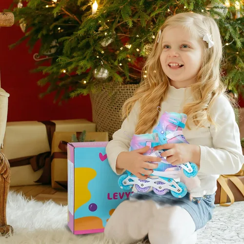 Miniatura 5 de Patines en línea ajustables para niños, niñas y adultos, patines con todas las ruedas que se iluminan para exteriores, para principiantes, jóvenes