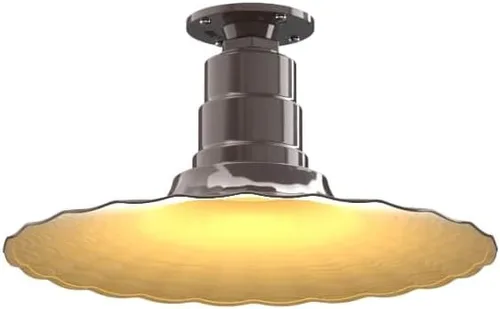Miniatura 52 de Steel Lighting Co. Colgante Eagle Rock Lámpara montada en el techo Onda radial de 16 pulgadas vástago de 12 pulgadas Acero resistente