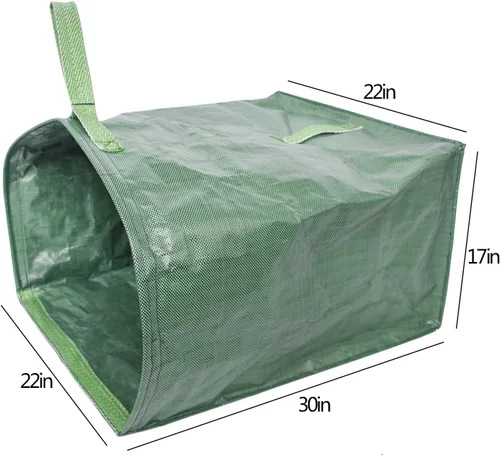Miniatura 3 de Juego de 2 bolsas de jardín reutilizables de 106 galones con asas reforzadas, bolsas de jardinería resistentes, bolsas de jardinería para césped