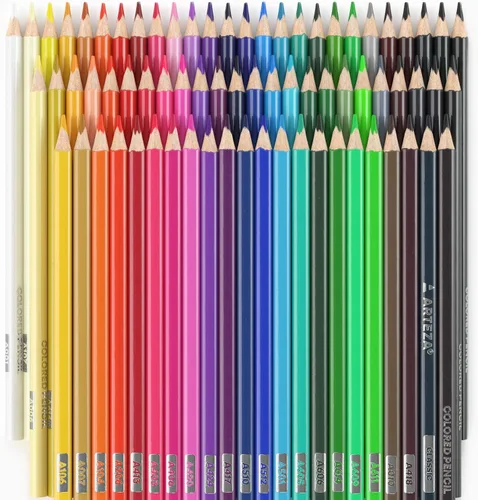 Miniatura 8 de ARTEZA Lápices de colores para adultos, 72 lápices de colores, lápices de dibujo triangulares para artistas, suministros de arte para ilustrar