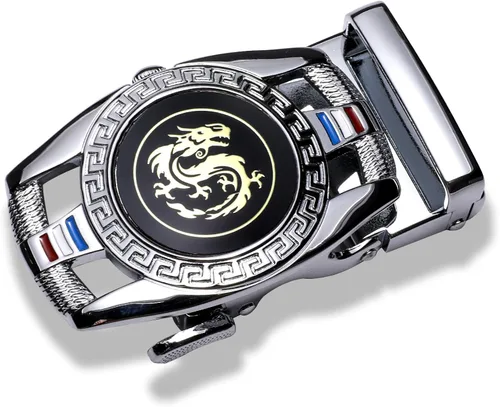 Miniatura 2 de BarryWang Cinturón formal para hombre cuero de grano completo con hebilla automática sin níquel regalo de lujo