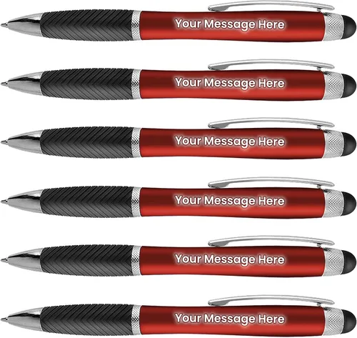 Miniatura 6 de Paquete de 80 bolígrafos personalizados, grabado láser sin granel, bolígrafo de 3 pulgadas, lápiz óptico y área personalizada con luz, nombre