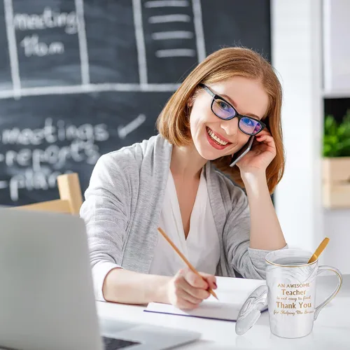 Miniatura 2 de Geiserailie Regalo de agradecimiento para profesores para mujeres, divertido taza de café de graduación de agradecimiento para profesores, taza
