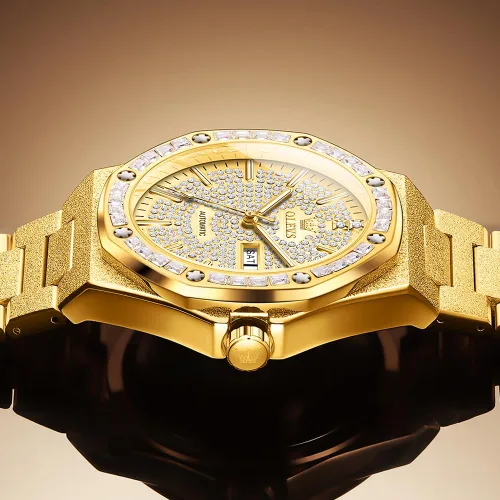 Miniatura 3 de OLEVS Relojes automáticos para hombre, cuerda automática, mecánico, de negocios, vestido de lujo, acero inoxidable, impermeable, luminoso, reloj
