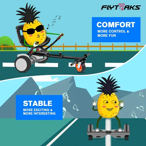 Miniatura 11 de Flytraks K2 Go Kart - Scooter autoequilibrante con absorción de impactos traseros, accesorio de asiento de scooter de equilibrio para neumáticos