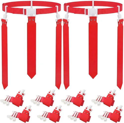 Miniatura 9 de Junkin 6/10 jugadores bandera fútbol conjuntos ajustables cinturones de fútbol y banderas para jóvenes, adolescentes, niños, adultos, jugadores