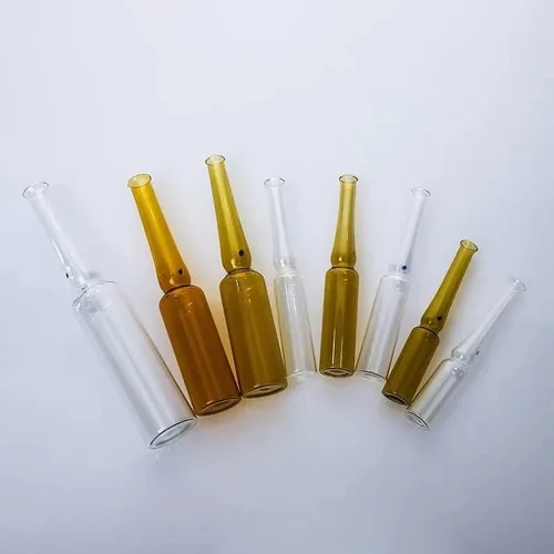 Miniatura 2 de 10 unidades/lote 1/2/5/10/0.7 fl oz (Bown/Transparente) Botella de ampolla de vidrio El frasco de ampolla de medicamento