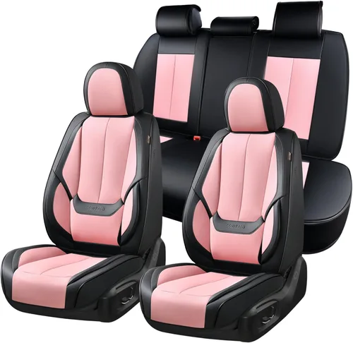Miniatura 74 de Coverado Juego completo de fundas de asiento de automóvil, fundas de asiento para automóviles, fundas de asiento de coche beige para asientos