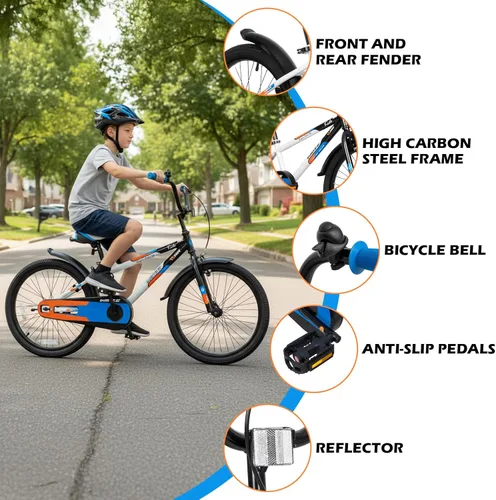 Miniatura 4 de WEIZE Kids Bike, 16 Inch Children Bicycle for Boys & Girls Ages 4-7 Years Old, Rider Height 41-53 Inch, Adjustable Seat & Handlebars, Coaster Brake
