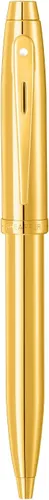 Miniatura 5 de Sheaffer 100 9372 Brillante PVD Gold Pen con PVD Chapado en Oro Bordes (Ballpoint)