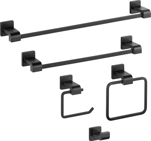 Miniatura 3 de Delta Toallero Toallero negro mate de 24 pulgadas para baño, cocina Ara Accessories Mate negro