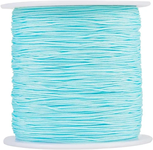 Miniatura 66 de Cordón de nailon trenzado de 150 yardas, cuerda roja de 0.020 in para pulsera, hilo de cuentas de nailon para collar Kumihimo, joyas, borlas