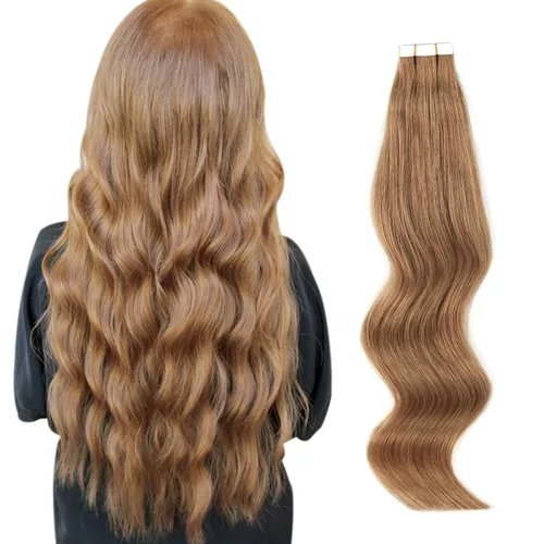 Miniatura 12 de ABH AMAZINGBEAUTY HAIR Extensiones de cinta de cabello humano Remy real, Remi, extensiones de cabello negro con pegamento en trama de piel