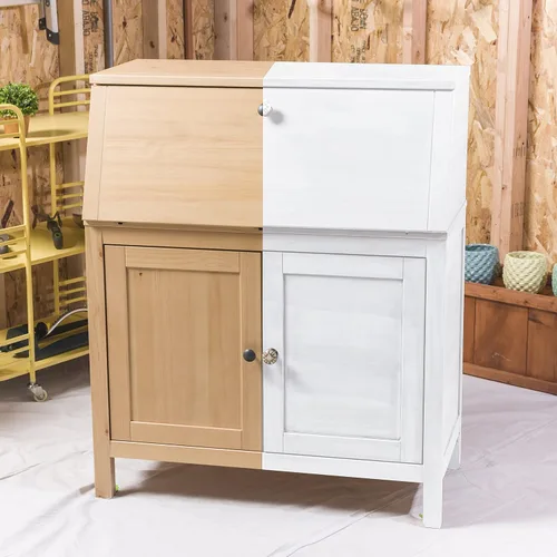Miniatura 4 de Rust-Oleum 285140 - Pintura a la tiza ultramate para interiores, 30 onzas, paquete de 1, color blanco lino Lino Blanco