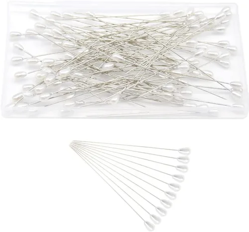 150 alfileres de ramillete para ramo de boda, diseño de lágrima, perlas blancas, para ramo de boda, para tela, joyería, bricolaje, decoración de