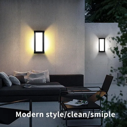 Miniatura 5 de Wrasse Luces de Porche al Aire Libre Impermeables 2000LM 20W Accesorios de Iluminación Exterior Moderna Blanco Neutro 6500K Luz de Pared al Aire
